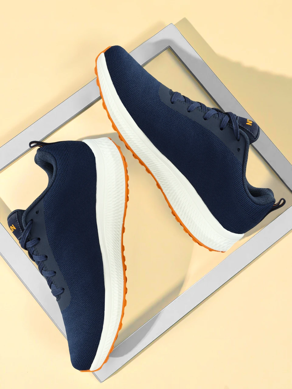 Navy and orange color Shoes