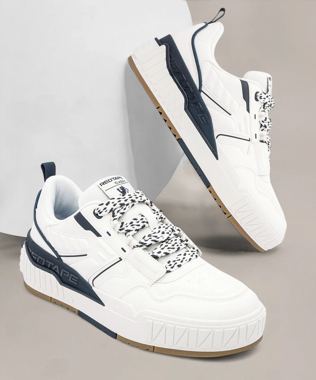 White Navy Shoes